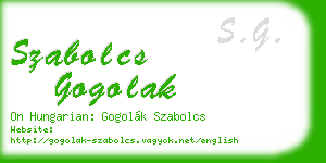 szabolcs gogolak business card