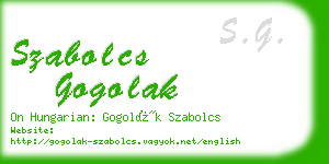 szabolcs gogolak business card